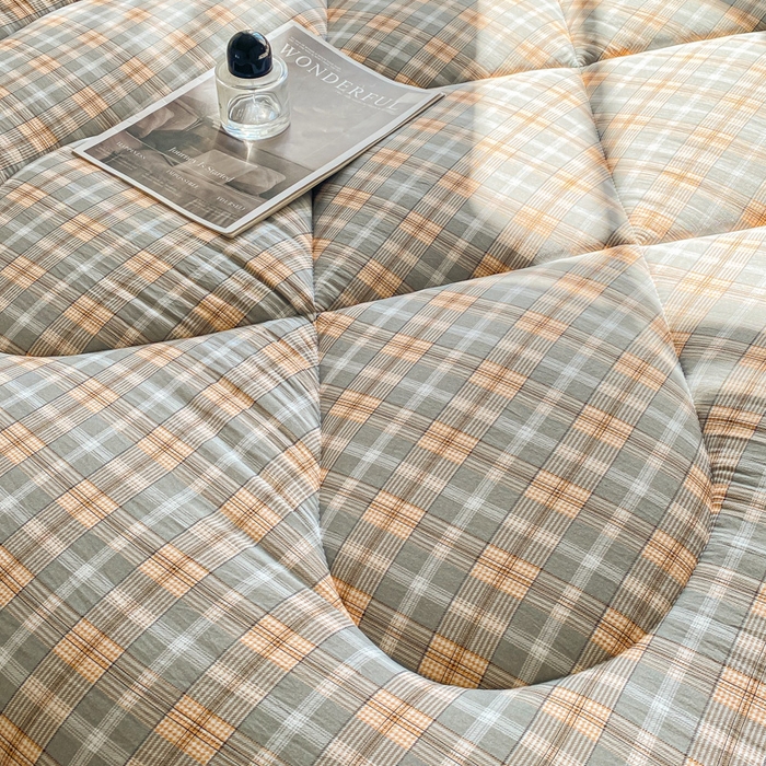 91家纺网 家纺一手货源 找家纺 缦卡琳家纺 2025新款水洗棉纤维羽丝棉床垫 欧拉格