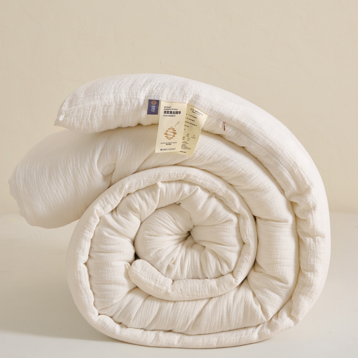 91家纺网 家纺一手货源 找家纺 （总）有货 2025新款A类全棉云感皱皱纱纱蚕丝蛋白被