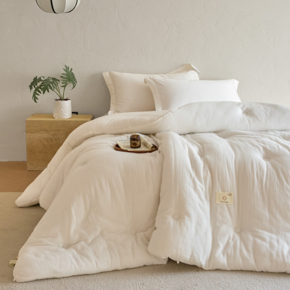 91家纺网 家纺一手货源 找家纺 （总）有货 2025新款A类全棉云感皱皱纱纱蚕丝蛋白被