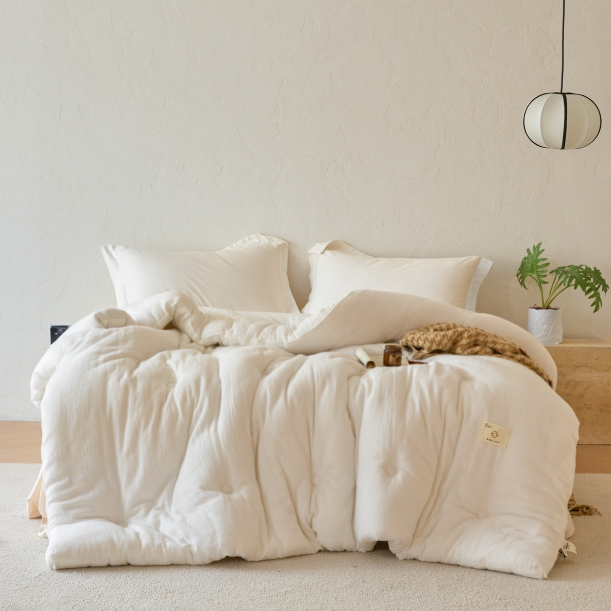 91家纺网 家纺一手货源 找家纺 （总）有货 2025新款A类全棉云感皱皱纱纱蚕丝蛋白被