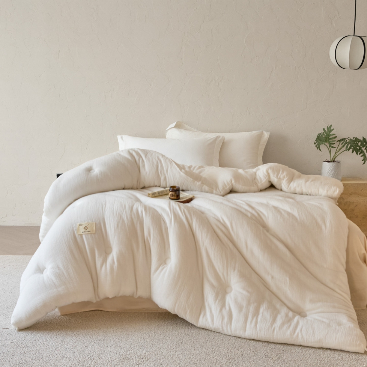 91家纺网 家纺一手货源 找家纺 （总）有货 2025新款A类全棉云感皱皱纱纱蚕丝蛋白被