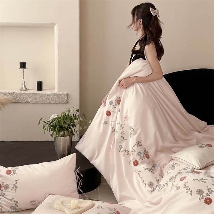 91家纺网 家纺一手货源 找家纺 （总）鹿班家居 2026春季新品100S长绒棉毛巾绣系列-雨润花颜（标准会员-20元）