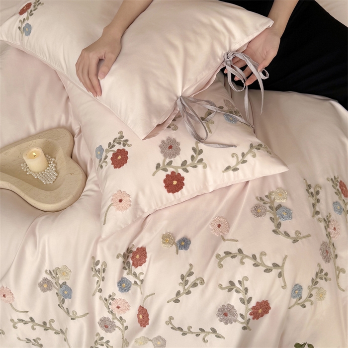 91家纺网 家纺一手货源 找家纺 （总）鹿班家居 2026春季新品100S长绒棉毛巾绣系列-雨润花颜（标准会员-20元）