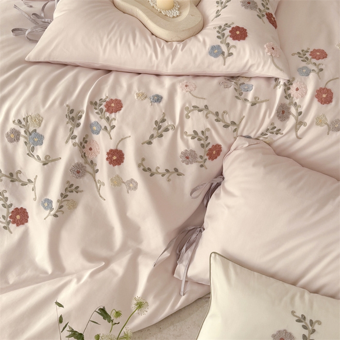 91家纺网 家纺一手货源 找家纺 （总）鹿班家居 2026春季新品100S长绒棉毛巾绣系列-雨润花颜（标准会员-20元）