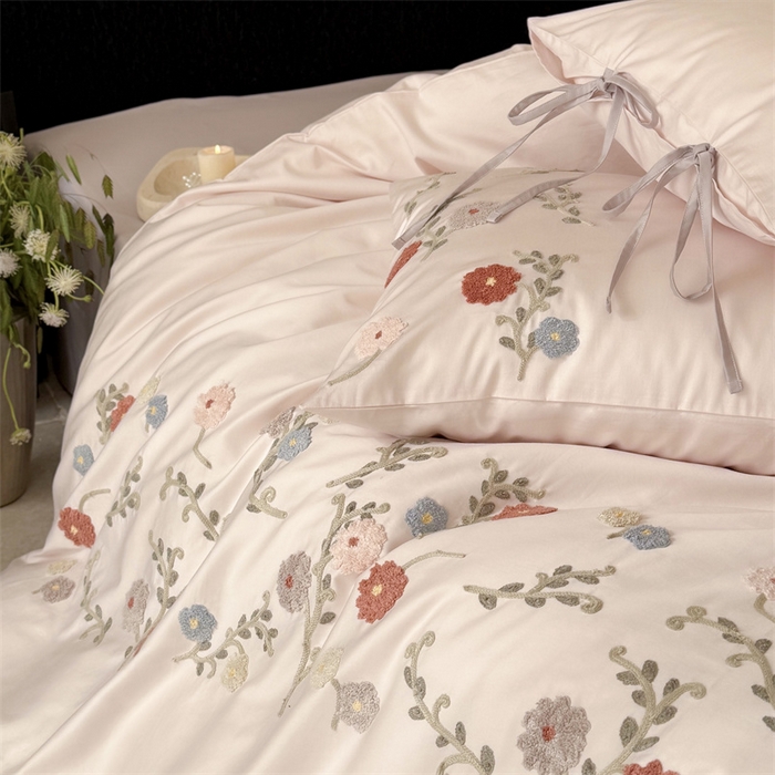 91家纺网 家纺一手货源 找家纺 （总）鹿班家居 2026春季新品100S长绒棉毛巾绣系列-雨润花颜（标准会员-20元）