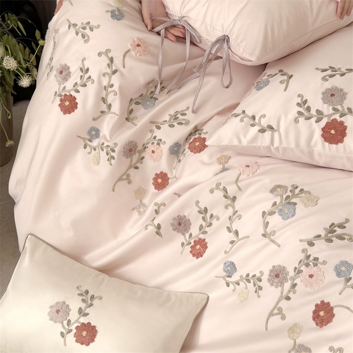 91家纺网 家纺一手货源 找家纺 （总）鹿班家居 2026春季新品100S长绒棉毛巾绣系列-雨润花颜（标准会员-20元）