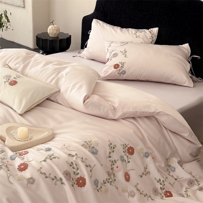 91家纺网 家纺一手货源 找家纺 （总）鹿班家居 2026春季新品100S长绒棉毛巾绣系列-雨润花颜（标准会员-20元）