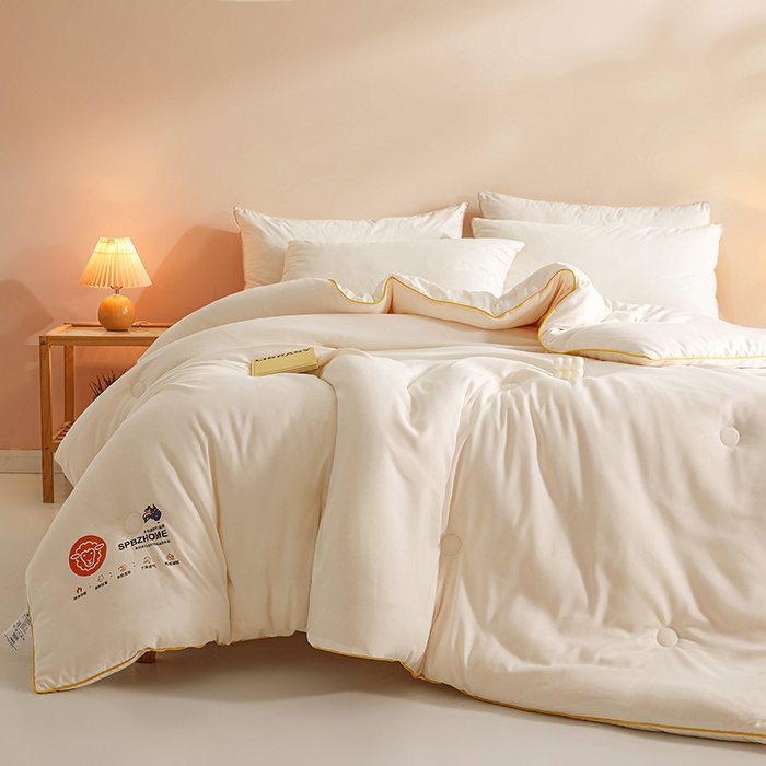 91家纺网 家纺一手货源 找家纺 （总）阳光被业 2026新款A类羊毛被被子被芯加厚羊毛冬被春秋学生被芯