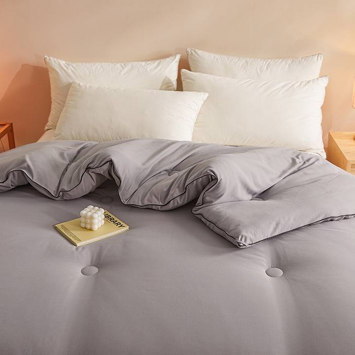 91家纺网 家纺一手货源 找家纺 阳光被业 2026新款A类羊毛被被子被芯加厚羊毛冬被春秋学生被芯 深灰