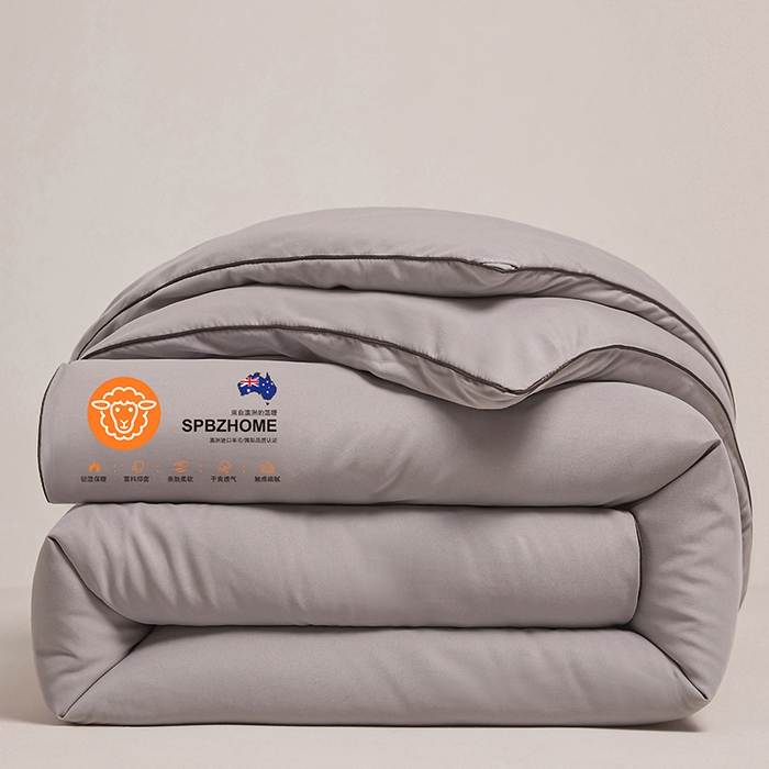 阳光被业 2026新款A类羊毛被被子被芯加厚羊毛冬被春秋学生被芯 深灰
