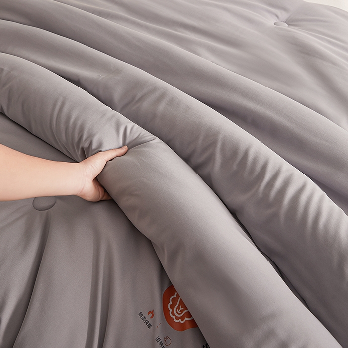 91家纺网 家纺一手货源 找家纺 阳光被业 2026新款A类羊毛被被子被芯加厚羊毛冬被春秋学生被芯 深灰