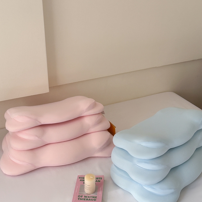 91家纺网 家纺一手货源 找家纺 伟邦枕芯 2025新款云朵亲子生物基枕 云朵亲子生物基枕粉色