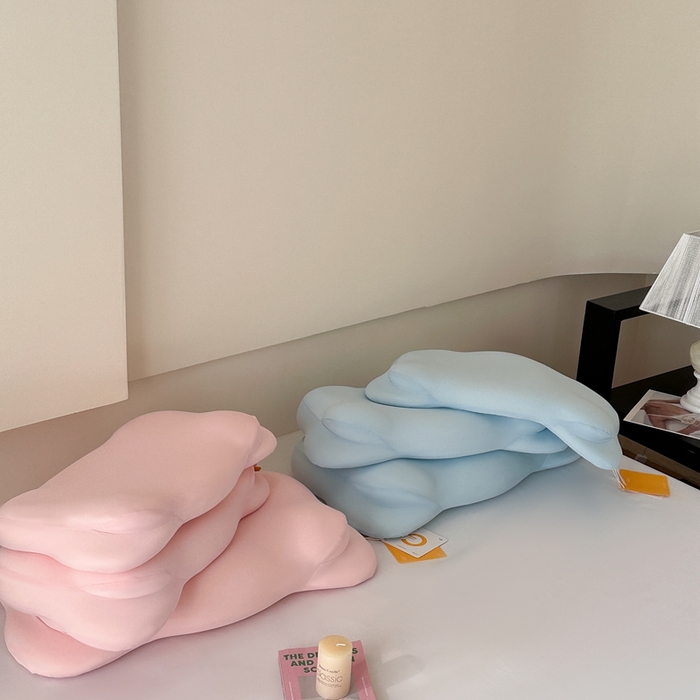 91家纺网 家纺一手货源 找家纺 伟邦枕芯 2025新款云朵亲子生物基枕 云朵亲子生物基枕蓝色