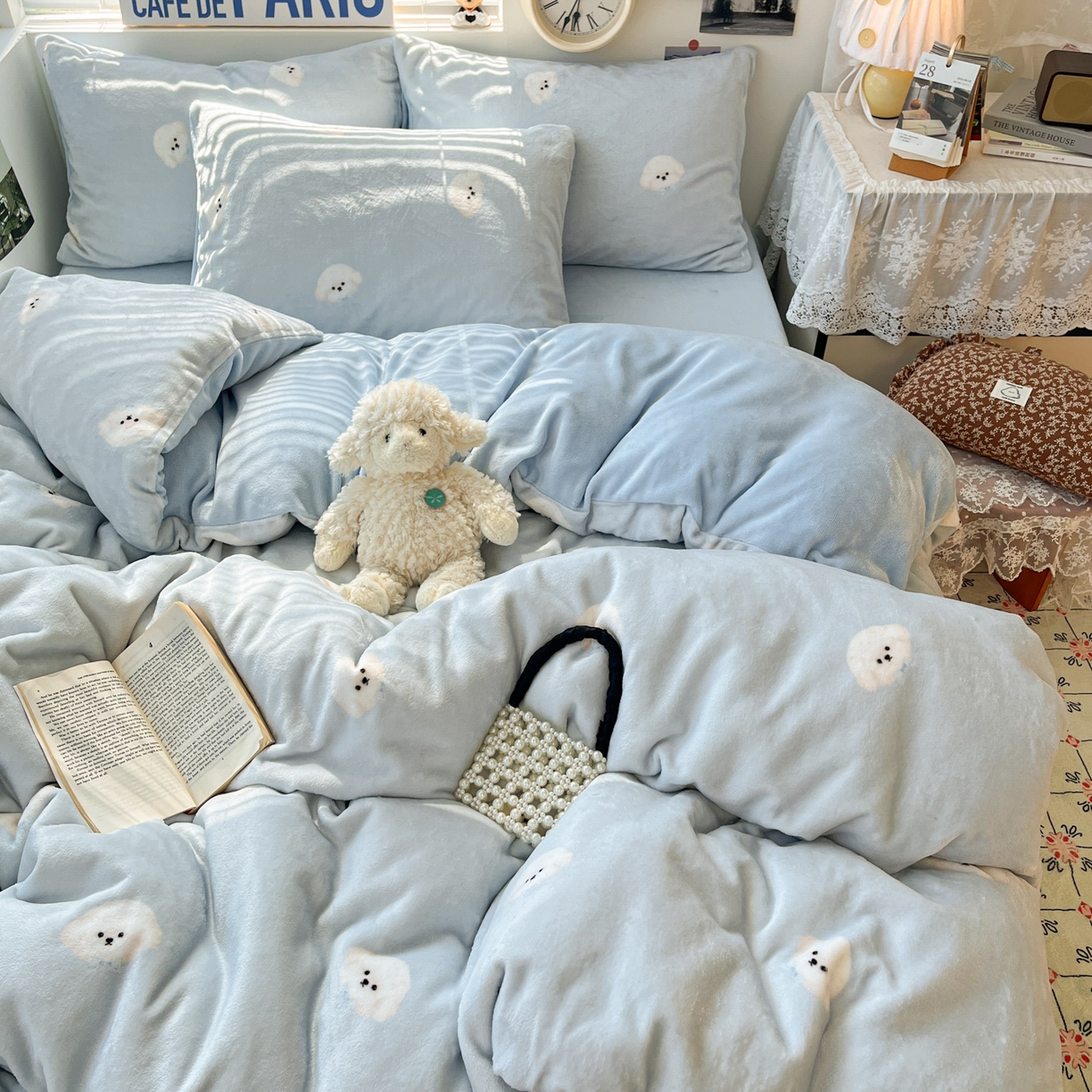 91家纺网 家纺一手货源 找家纺 【12.26周五秒杀 三人助力49.9带回家】卡通牛奶绒四件套