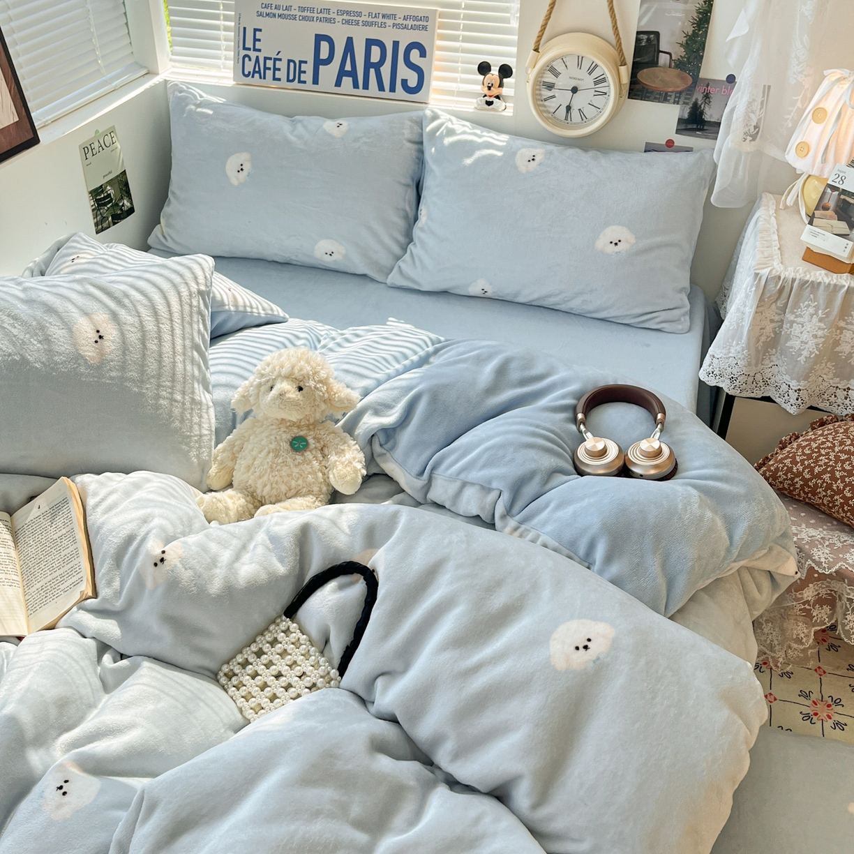 91家纺网 家纺一手货源 找家纺 【12.26周五秒杀 三人助力49.9带回家】卡通牛奶绒四件套