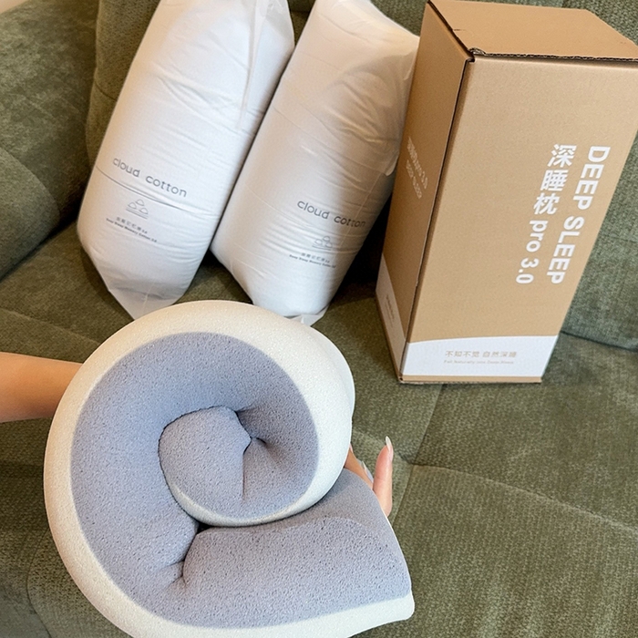 兜米家居 2026新品酒店同款深睡枕pro3.0 枕芯成人深睡枕头记忆枕深睡枕套 浅灰