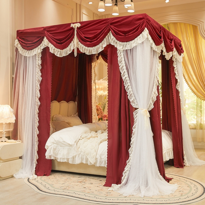 91家纺网 家纺一手货源 找家纺 （总）艾晶美家纺有限公司 2025新款学生宿舍遮光保暖蚊帐夹棉床帘蚊帐大学生宿舍蚊帐