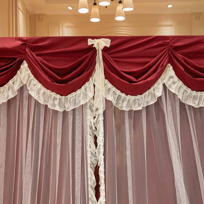 91家纺网 家纺一手货源 找家纺 （总）艾晶美家纺有限公司 2026新款法式公主风 双杆双层落地床幔遮光蚊帐