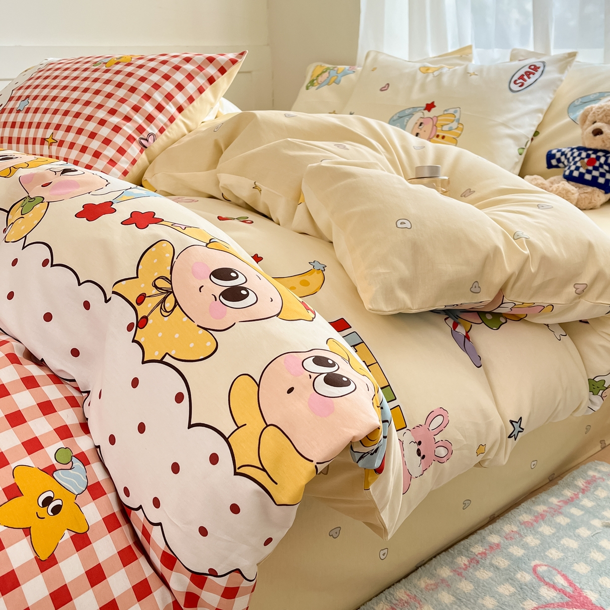 91家纺网 家纺一手货源 找家纺 （总）吉象家纺 2026新款高支密全棉印花四件套