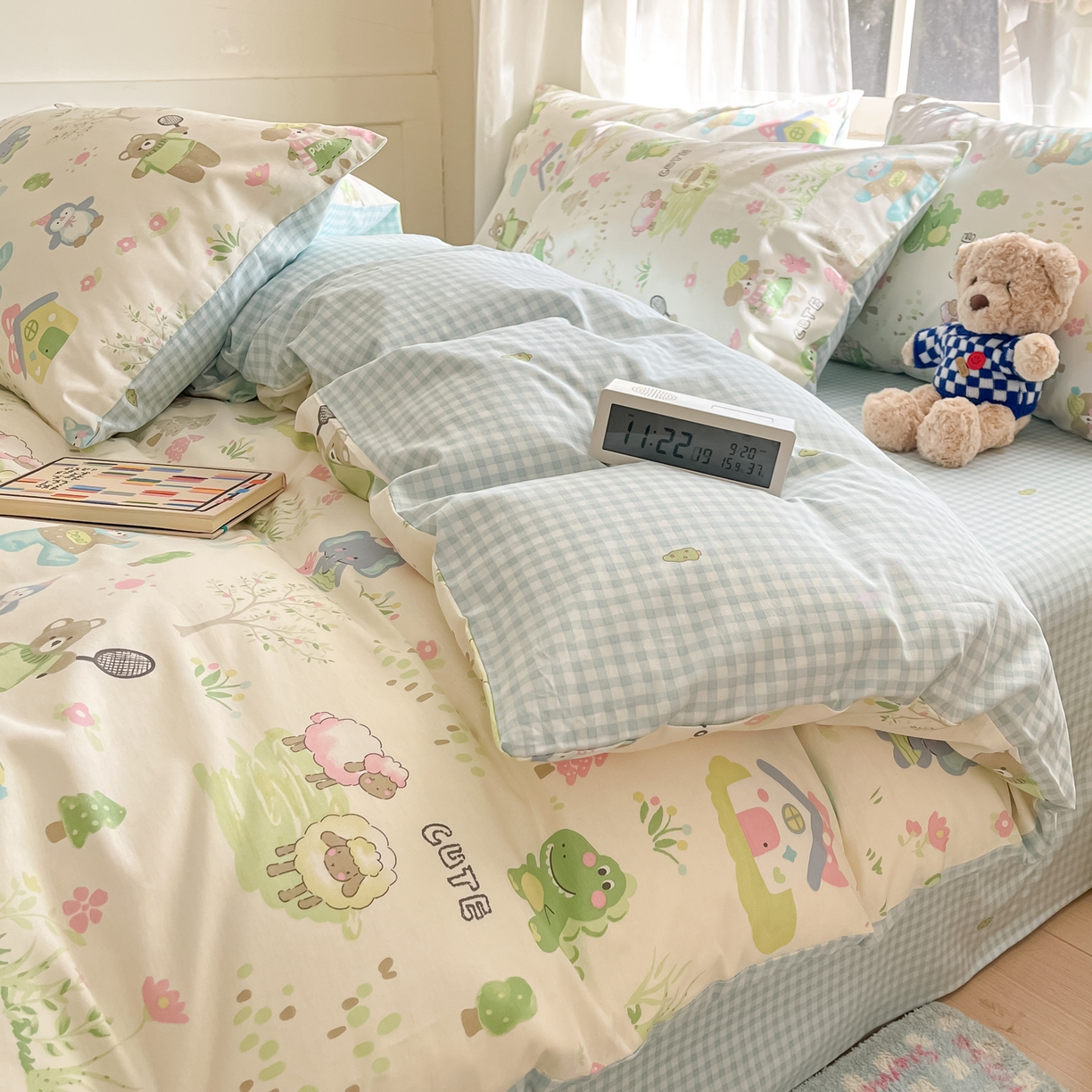 91家纺网 家纺一手货源 找家纺 吉象家纺 2026新款高支密全棉印花四件套 妙趣乐园