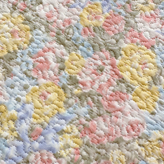 91家纺网 家纺一手货源 找家纺 绵庭家纺 2025新款双面全棉夹棉床盖 暖阳绿意