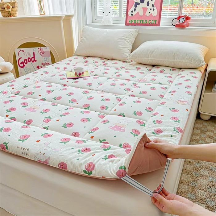 91家纺网 家纺一手货源 找家纺 好尚居 2026新款印花新疆棉床褥床垫 曼塔玫瑰