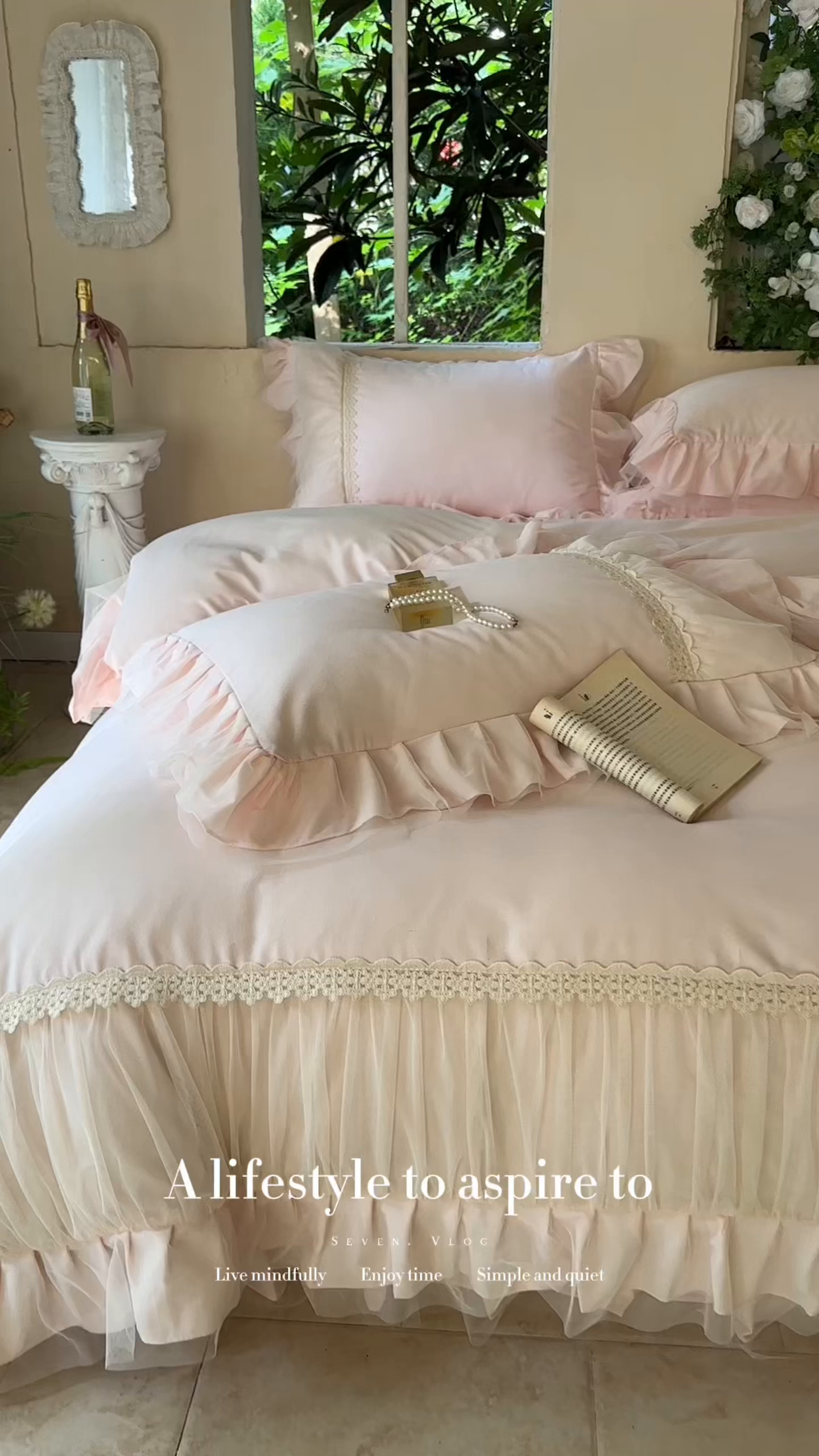 91家纺网 家纺一手货源 找家纺 乐朵家居 2026新款 蝴蝶仙子 全棉磨毛床单款床盖款四件套（控价 床单款298 床盖款358） 浅粉玉