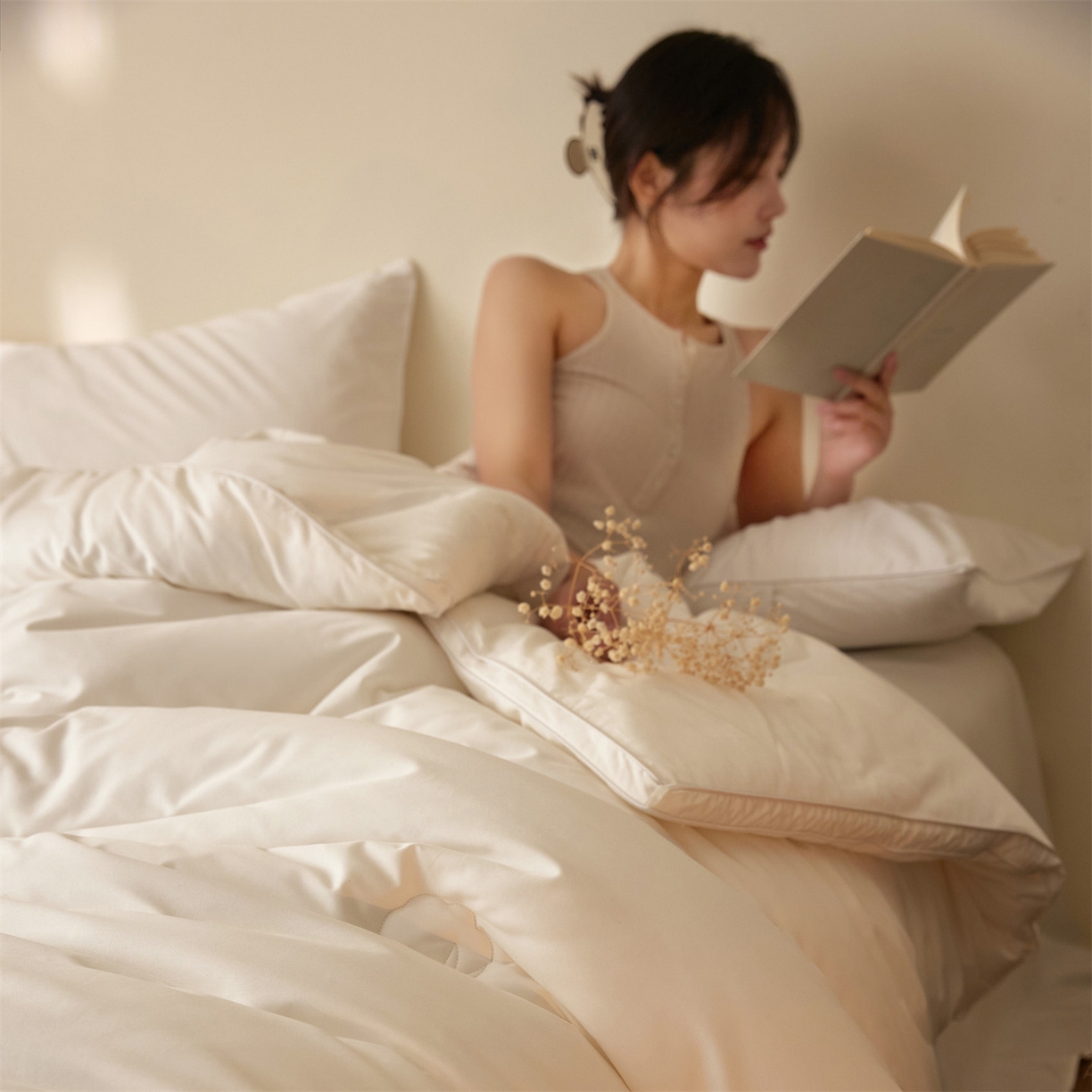 91家纺网 家纺一手货源 找家纺 （总）头等舱 2026新款全棉A类（7A抗菌）脱脂100%棉花被（模特图）