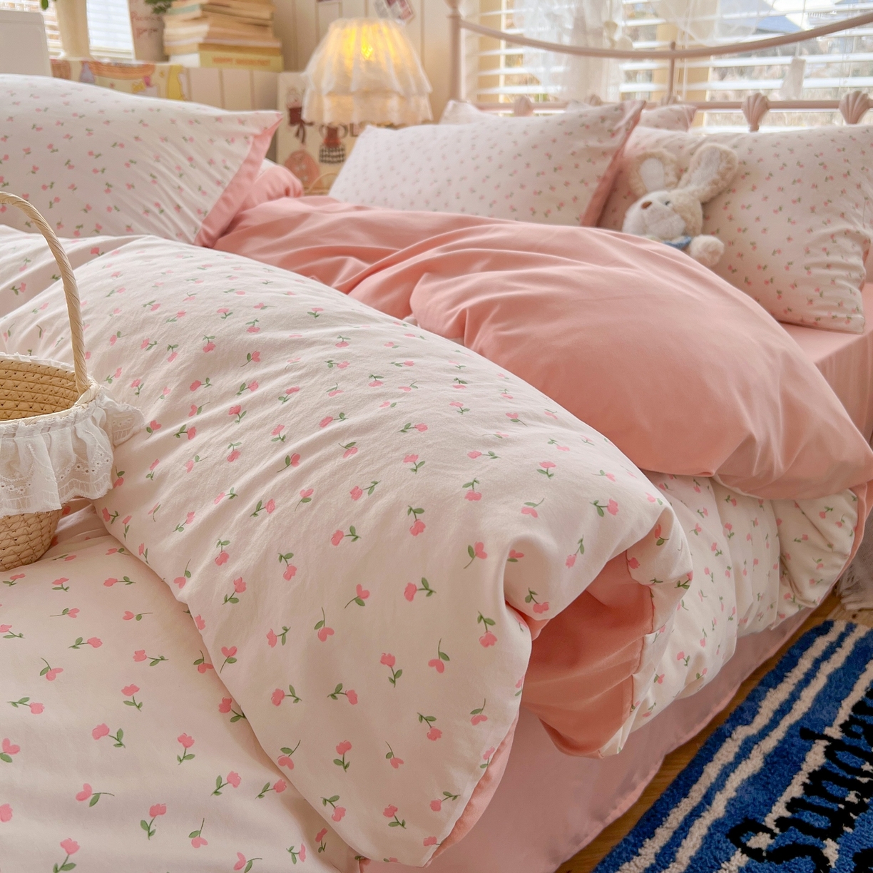 91家纺网 家纺一手货源 找家纺 （总）玉海棠家纺 2026新款古法水洗仿棉云感纱四件套