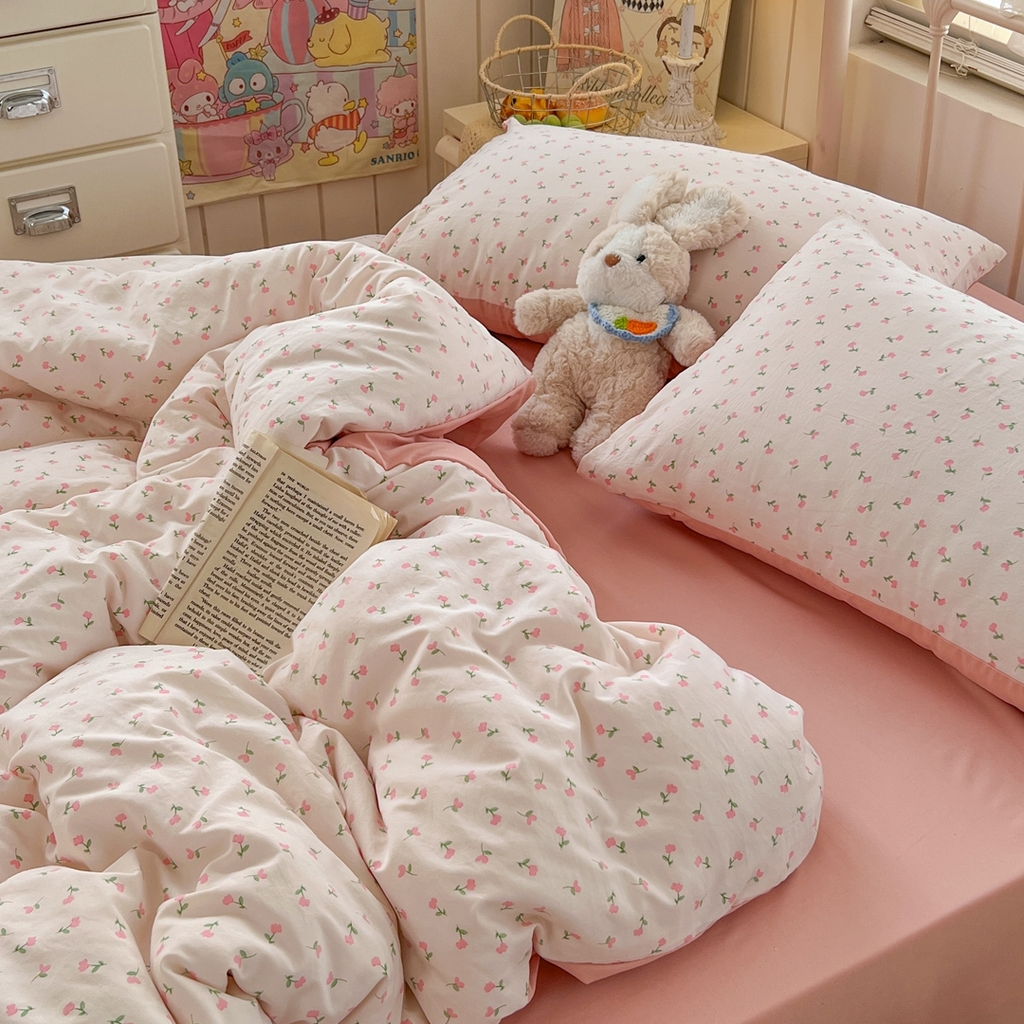 91家纺网 家纺一手货源 找家纺 （总）玉海棠家纺 2026新款古法水洗仿棉云感纱四件套