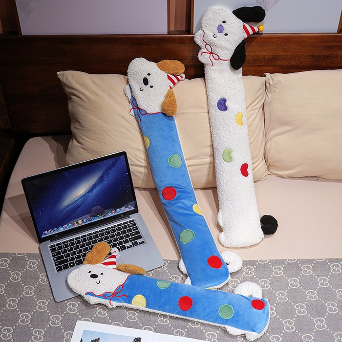 91家纺网 家纺一手货源 找家纺 （总）仟亿莱 2026新款翘耳小狗注水长条热水袋