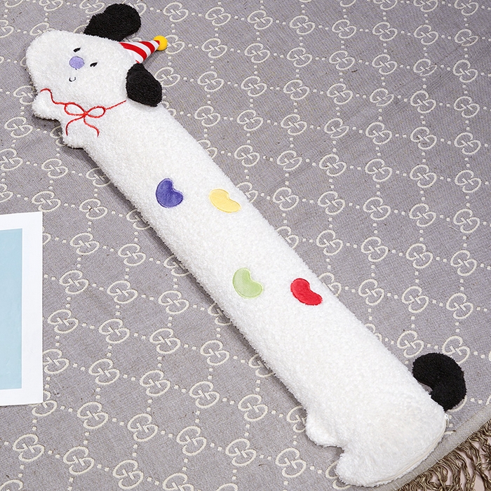 仟亿莱 2026新款翘耳小狗注水长条热水袋 注水糖豆狗