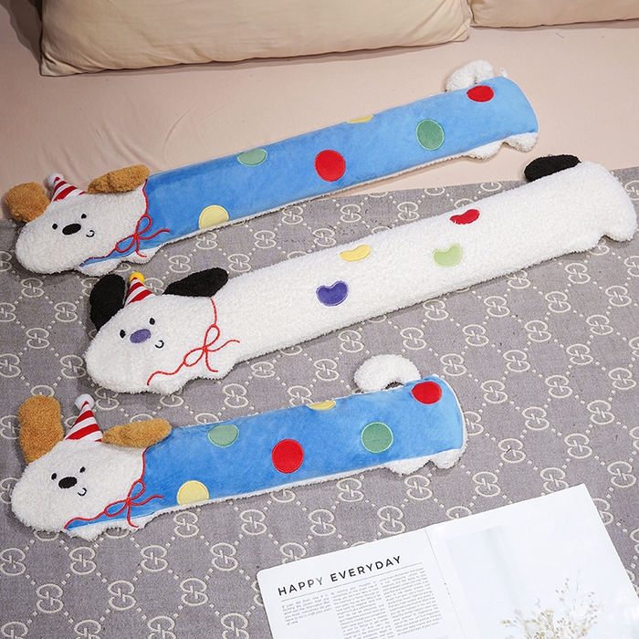 91家纺网 家纺一手货源 找家纺 仟亿莱 2026新款翘耳小狗注水长条热水袋 注水糖豆狗