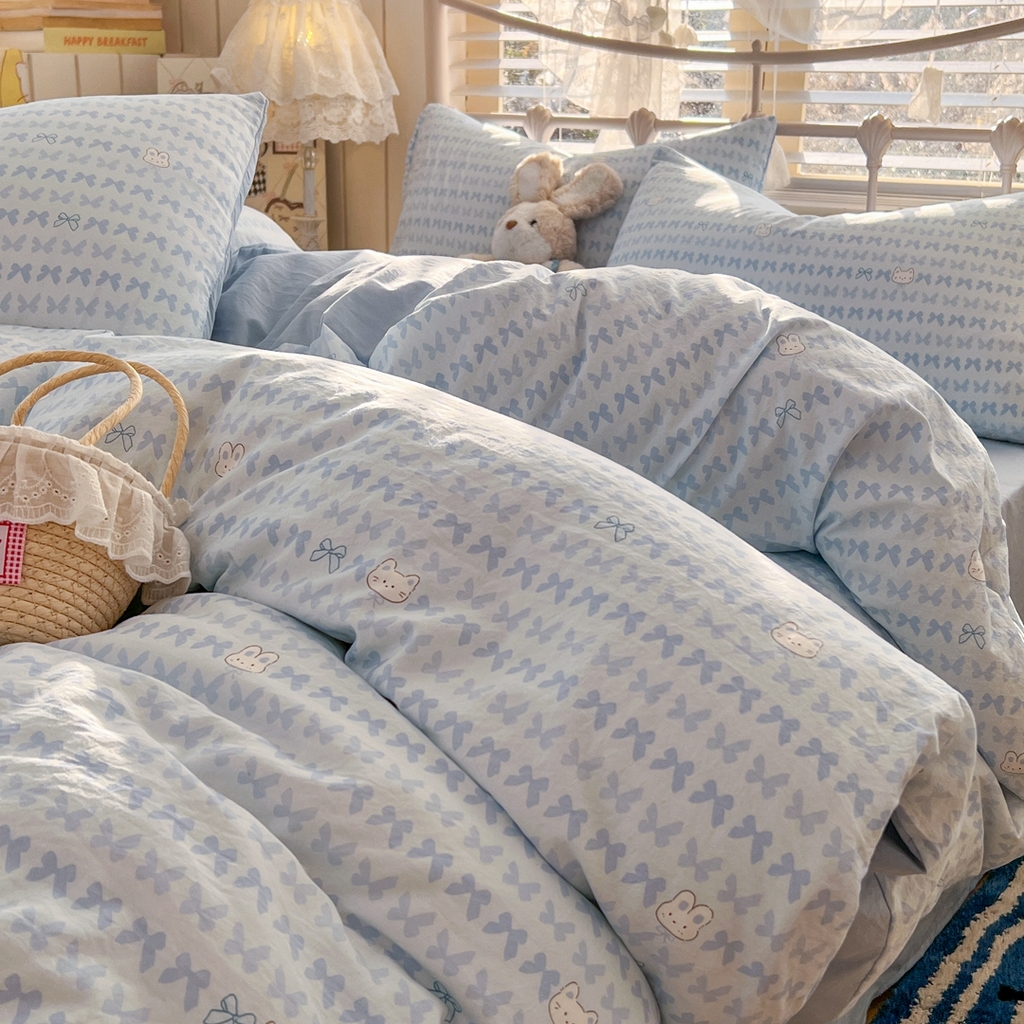 91家纺网 家纺一手货源 找家纺 （总）玉海棠家纺 2026新款古法水洗仿棉云感纱四件套