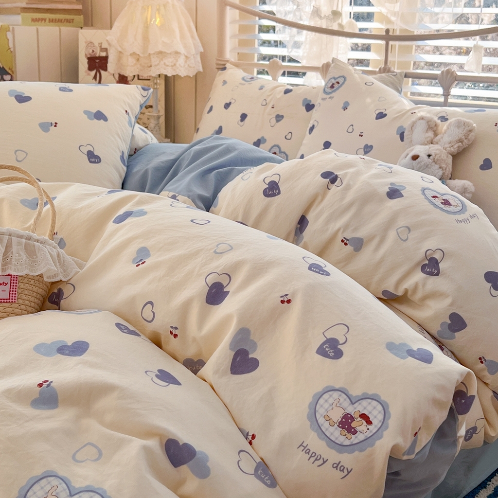 91家纺网 家纺一手货源 找家纺 （总）玉海棠家纺 2026新款古法水洗仿棉云感纱四件套