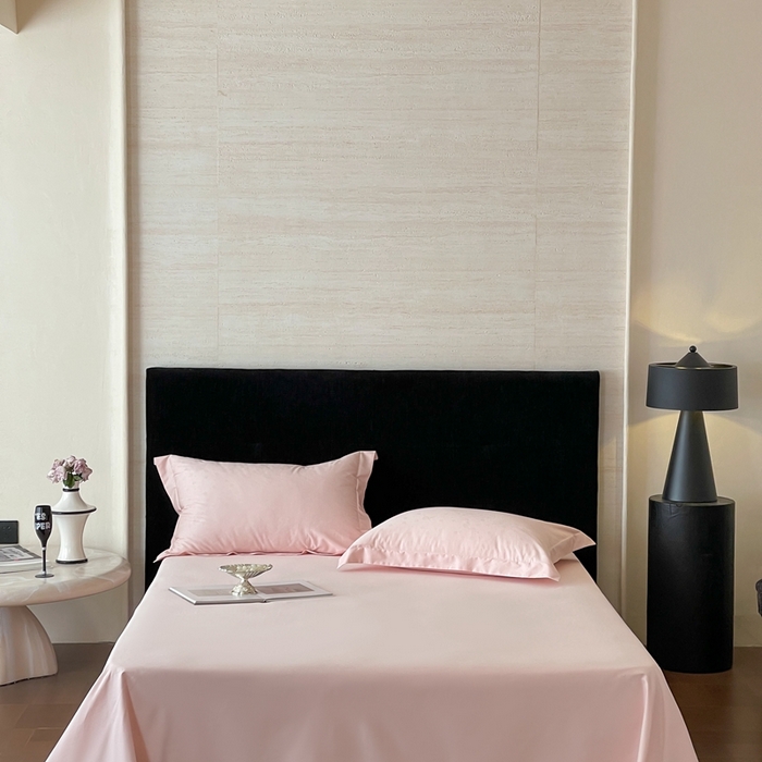 91家纺网 家纺一手货源 找家纺 淳绵家居 2025新款50*50S长绒棉全棉纯棉提花单床单单品床单床单单件 朵芙-仙桃粉