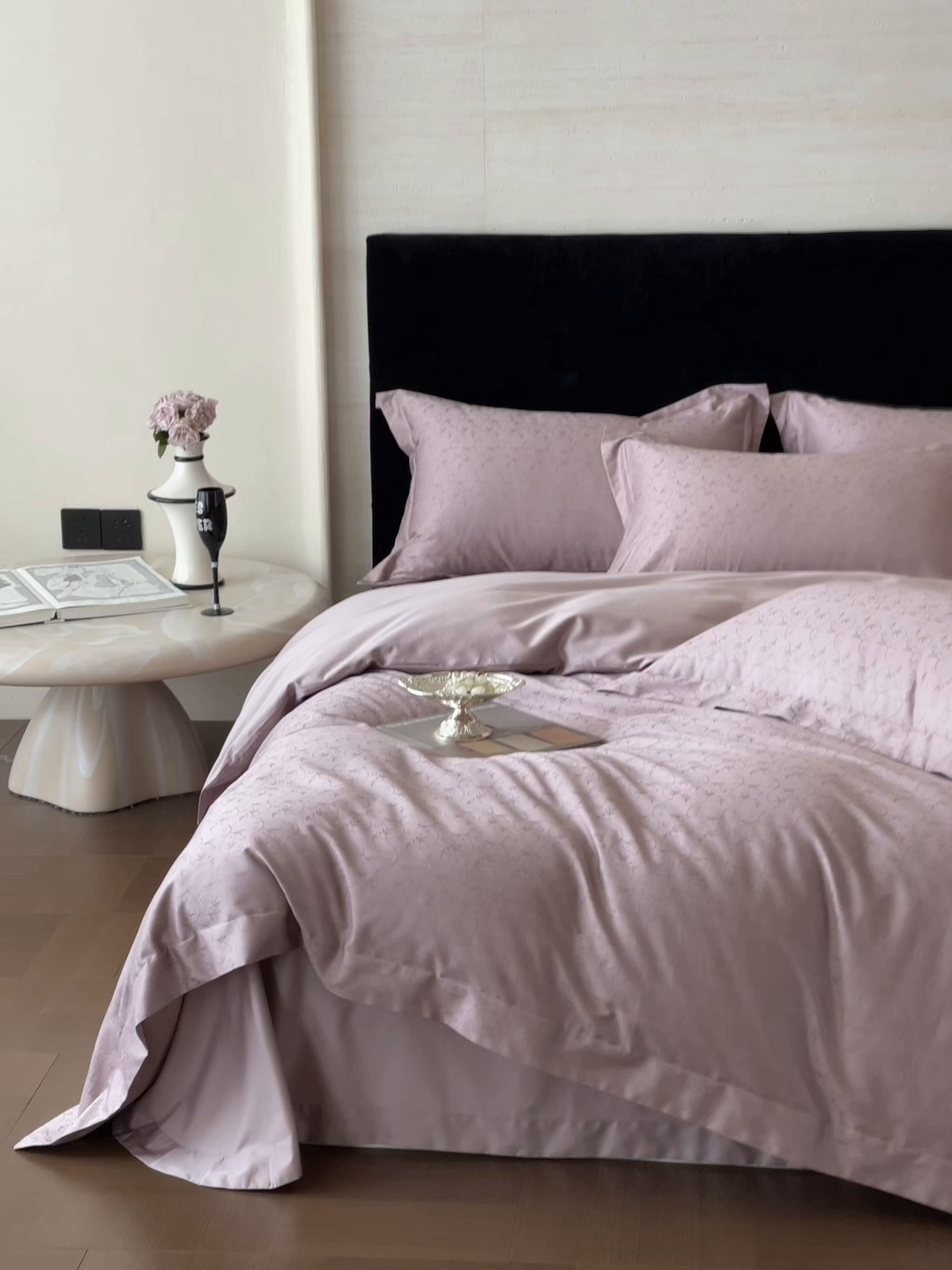 91家纺网 家纺一手货源 找家纺 淳绵家居 2025新款50*50S长绒棉全棉纯棉提花单床单单品床单床单单件 克洛伊-莫奈紫