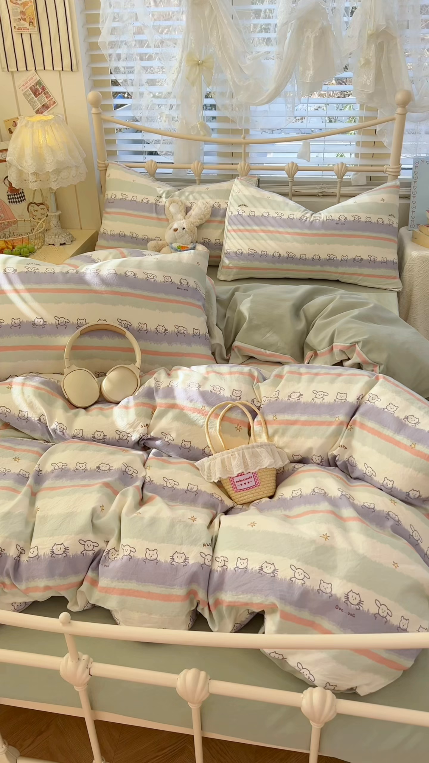 91家纺网 家纺一手货源 找家纺 玉海棠家纺 2026新款古法水洗仿棉云感纱四件套 海边童话