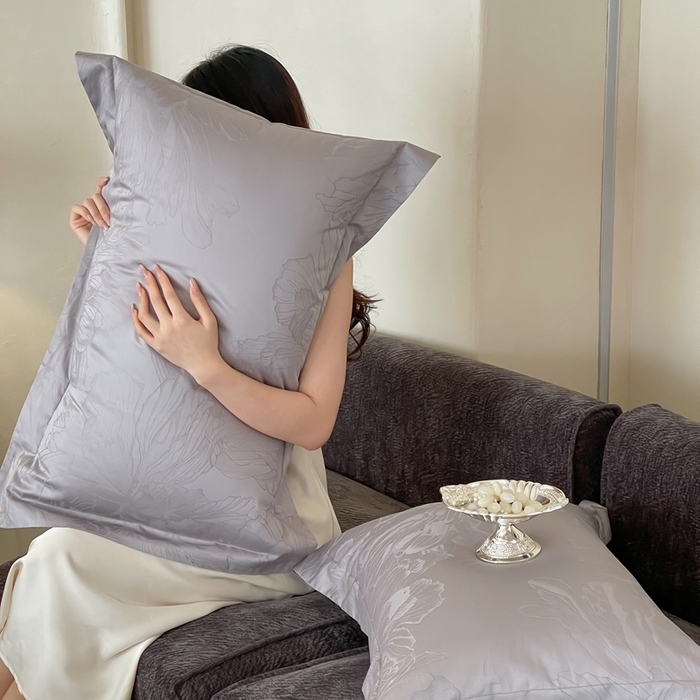 91家纺网 家纺一手货源 找家纺 （总）淳绵家居 2025新款50*50S长绒棉全棉纯棉提花单枕套单品枕套枕套单件