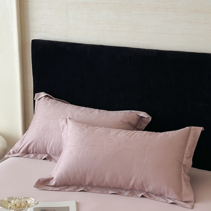 淳绵家居 2025新款50*50S长绒棉全棉纯棉提花单枕套单品枕套枕套单件 洛园-莫奈紫