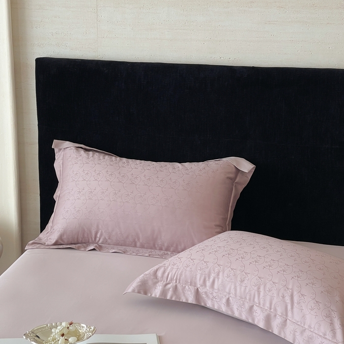 91家纺网 家纺一手货源 找家纺 淳绵家居 2025新款50*50S长绒棉全棉纯棉提花单枕套单品枕套枕套单件 克洛伊-莫奈紫