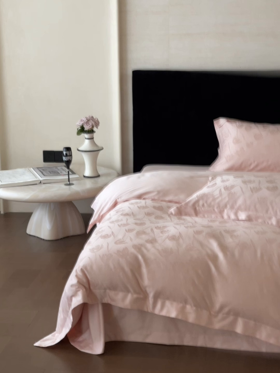 91家纺网 家纺一手货源 找家纺 淳绵家居 2025新款50*50S长绒棉全棉纯棉提花单枕套单品枕套枕套单件 郁金香-仙桃粉