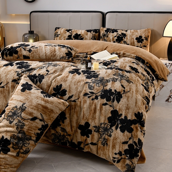 91家纺网 家纺一手货源 找家纺 （总）梦之星 2025新款加厚8.5斤轻奢兔毛绒皮草绒牛奶绒四件套系列