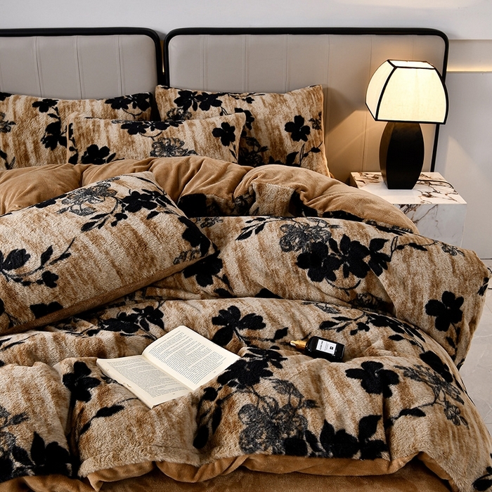 91家纺网 家纺一手货源 找家纺 （总）梦之星 2025新款加厚8.5斤轻奢兔毛绒皮草绒牛奶绒四件套系列