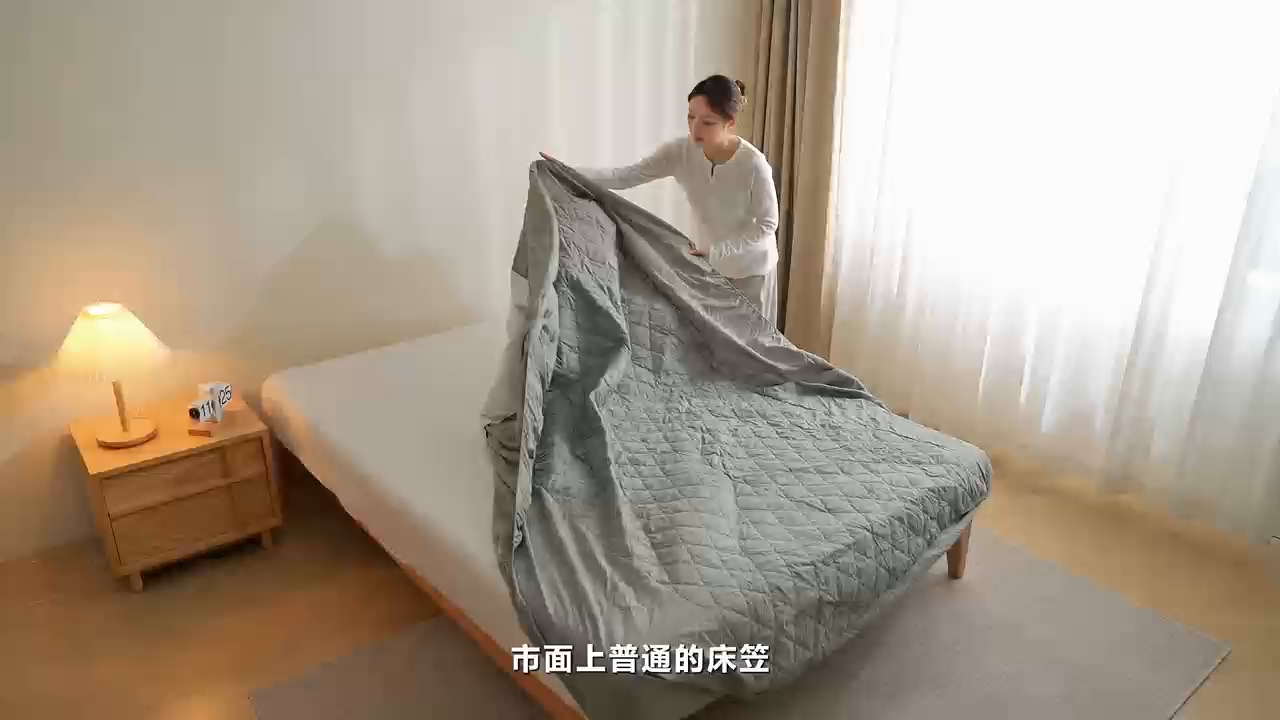 91家纺网 家纺一手货源 找家纺 （总）伊人坊 2025新款A类水洗棉六面全包棉花夹棉床笠