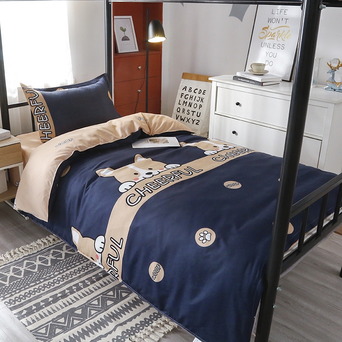 91家纺网 家纺一手货源 找家纺 友承家纺 2026新款床上用品磨毛四件套被单被套学生宿舍单人三件套被罩单件四季通用150cmx200cm 期待