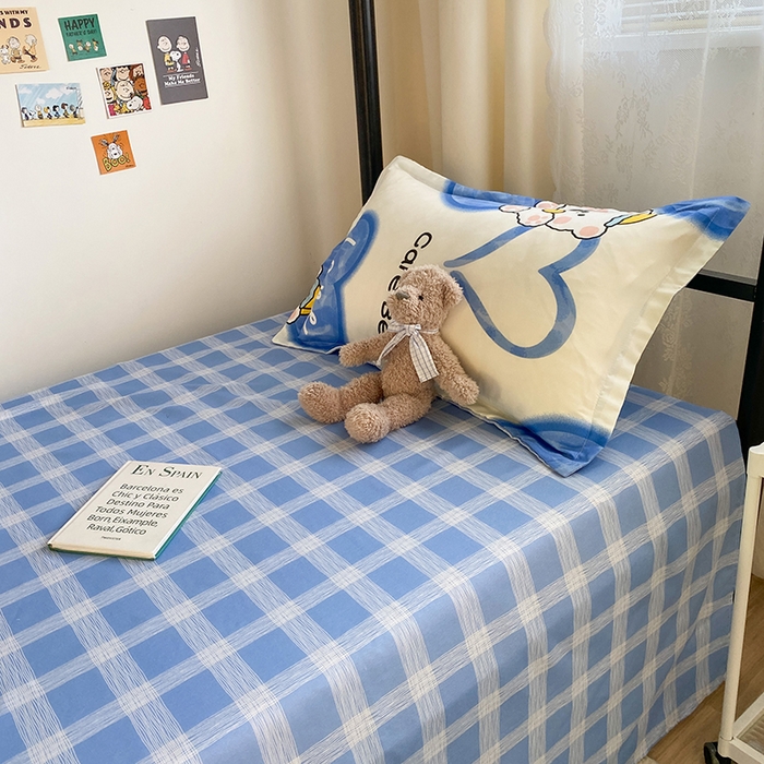 91家纺网 家纺一手货源 找家纺 友承家纺 2026新款床上用品磨毛四件套被单被套学生宿舍单人三件套被罩单件四季通用150cmx200cm 爱心小熊