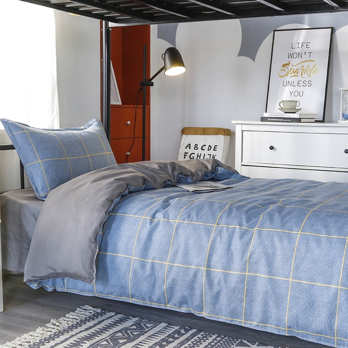 91家纺网 家纺一手货源 找家纺 友承家纺 2026新款床上用品磨毛四件套被单被套学生宿舍单人三件套被罩单件四季通用150cmx200cm 富士山下