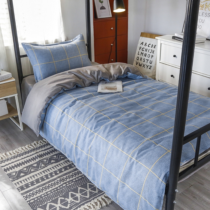 91家纺网 家纺一手货源 找家纺 友承家纺 2026新款床上用品磨毛四件套被单被套学生宿舍单人三件套被罩单件四季通用150cmx200cm 富士山下