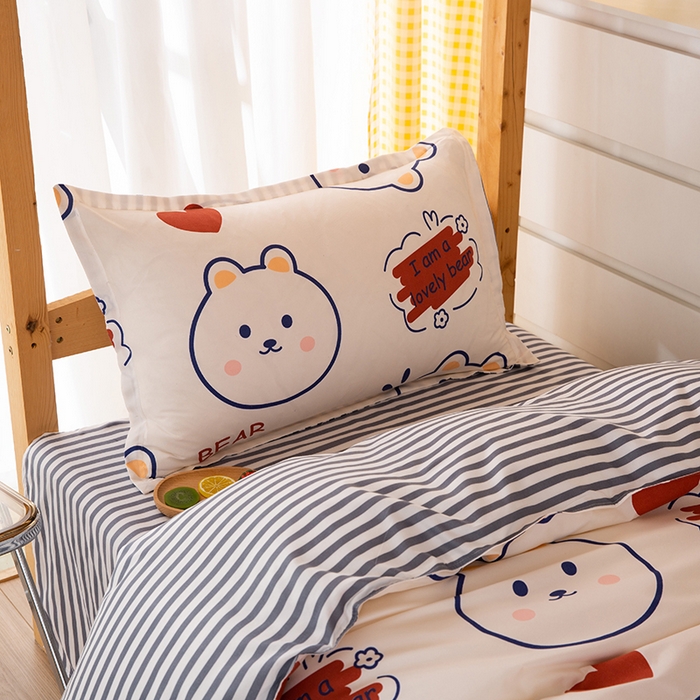 91家纺网 家纺一手货源 找家纺 友承家纺 2026新款床上用品磨毛四件套被单被套学生宿舍单人三件套被罩单件四季通用150cmx200cm 小可爱